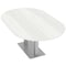 Skutchi Designs Racetrack Shaped 6 Person Conference Room Table, 46" W, 6 ft. L, 29" H, White Cypress HAR-RAC-46X72-DOU-WHITECYPRESS - alternate 1